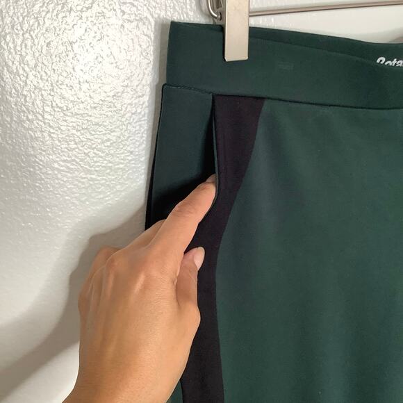 Betabrand Black Green Ponte Knit Yoga Dress Pant Medium Petite - Picture 4 of 11